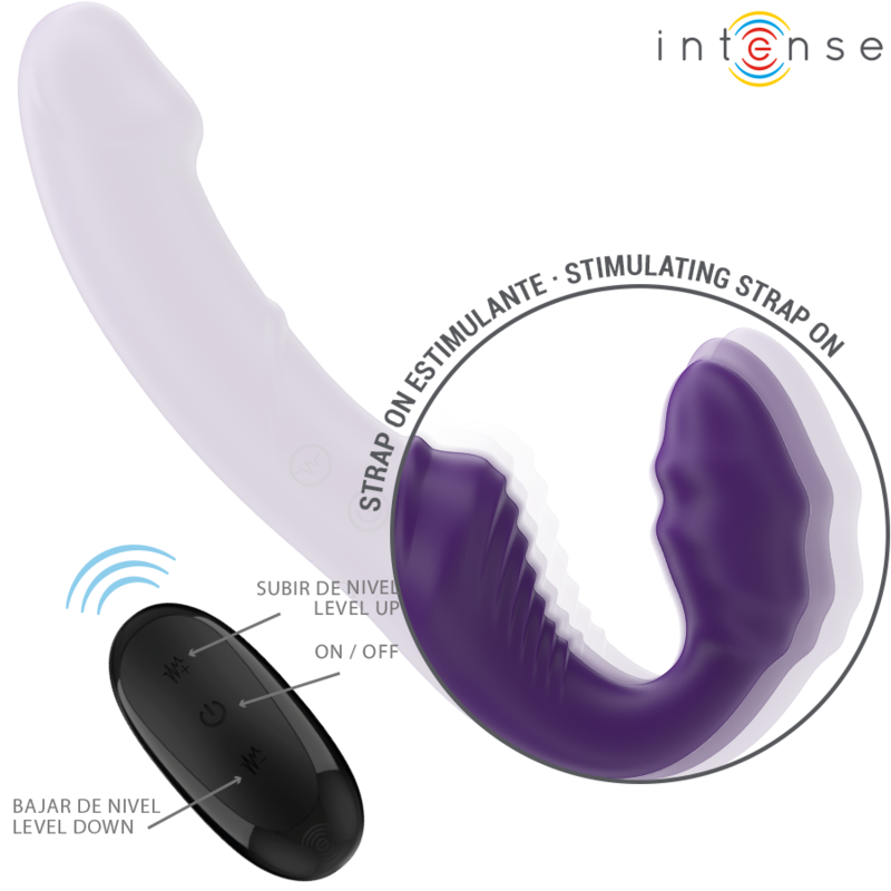 INTENSE - JILL DOUBLE Sensory Device 20 CM PURPLE REMOTE CONTROL