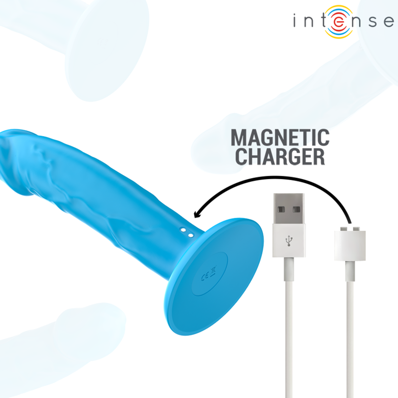 INTENSE - PHOEBE REALISTIC Sensory Device 10 VIBRATIONS BLUE REMOTE CONTROL