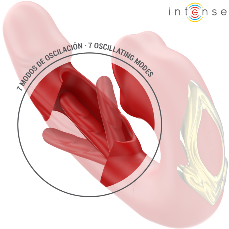 INTENSE - NATHY DOUBLE Sensory Device WITH MULTIFUNCTION STIMULATING MOUTH RED