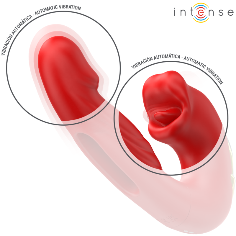 INTENSE - NATHY DOUBLE Sensory Device WITH MULTIFUNCTION STIMULATING MOUTH RED