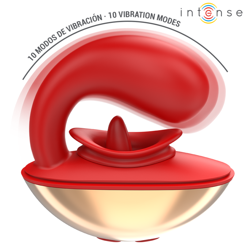 INTENSE - MARIAH Sensory Device & STIMULATOR IN U SHAPE 10 VIBRATIONS RED
