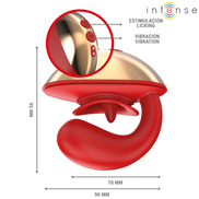 INTENSE - MARIAH Sensory Device & STIMULATOR IN U SHAPE 10 VIBRATIONS RED