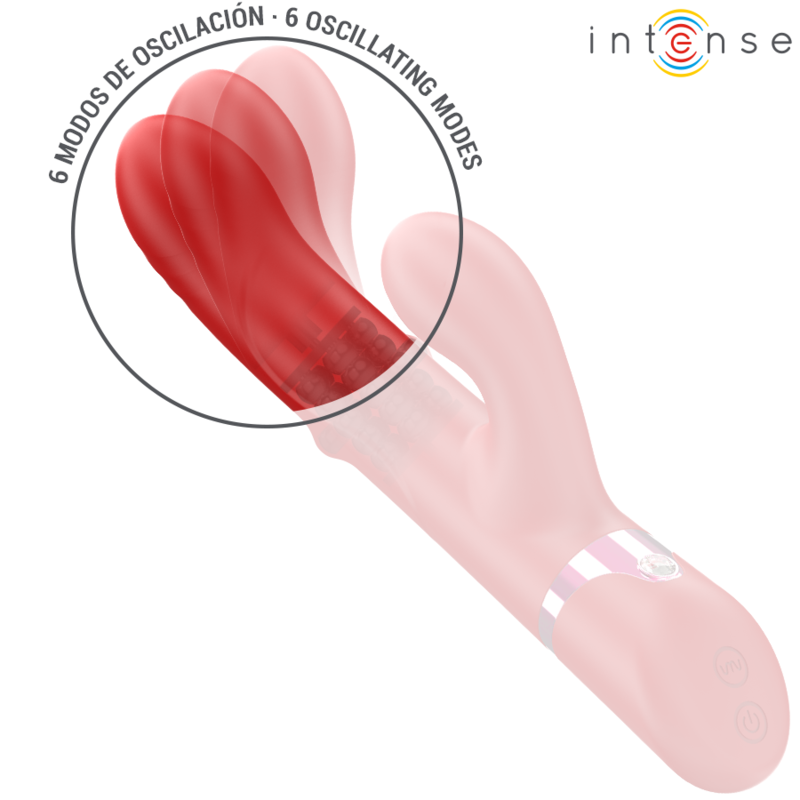 INTENSE - LELE MULTIFUNCTION Sensory Device ROTATING & OSCILLATION & STIMULATION RED