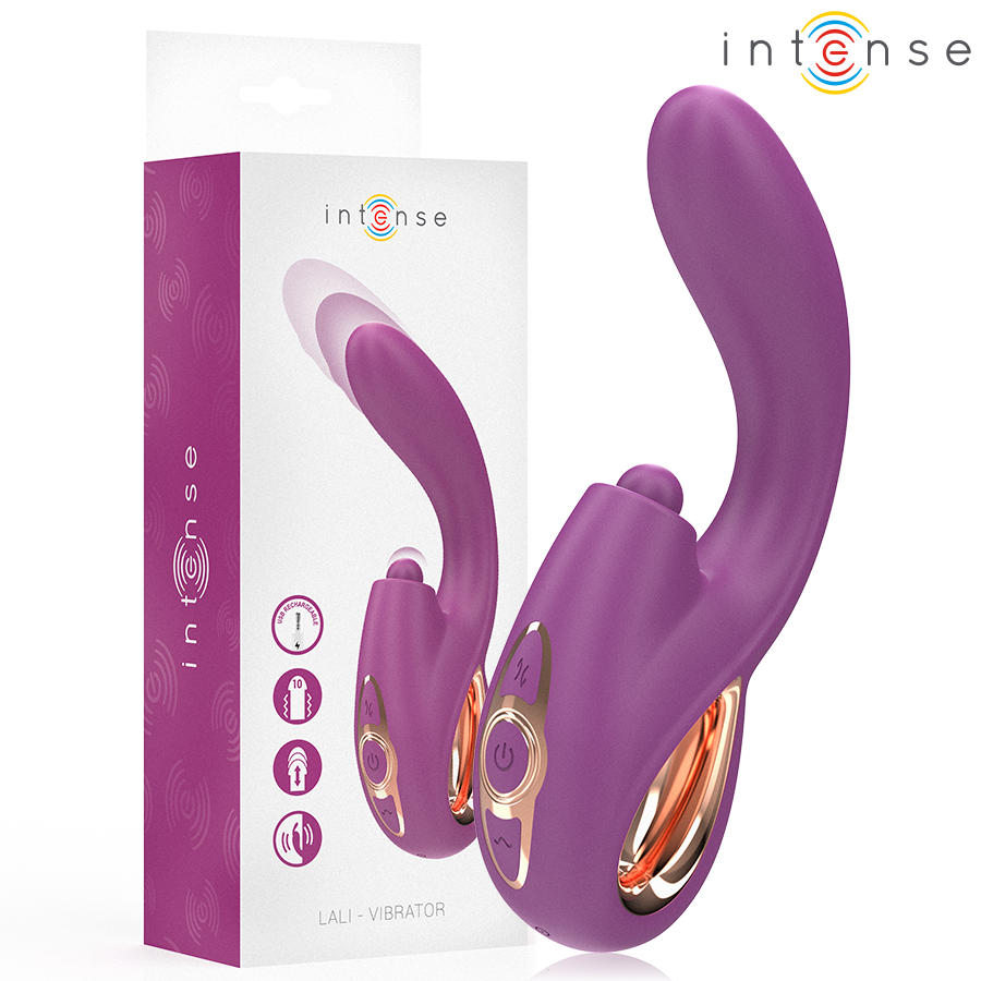 INTENSE - LALI MULTIFUNCTION G-SPOT Sensory Device TAPPING & THRUST & VIBRATION PURPLE