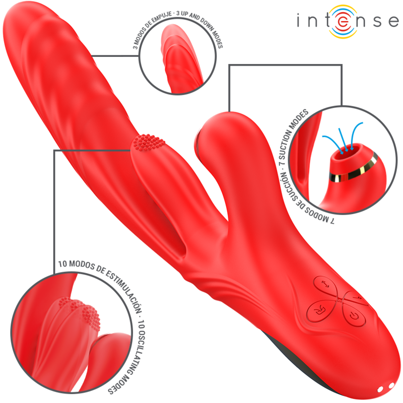INTENSE - KAROL MULTIFUNCTION Sensory Device THRUST & STIMULATION & STIMULATING WAVES RED
