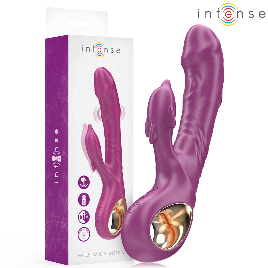 INTENSE - HALLE MULTIFUNKTION Sensualgerät MIT DELFIN-ZUNGENSTIMULATION VIOLETT