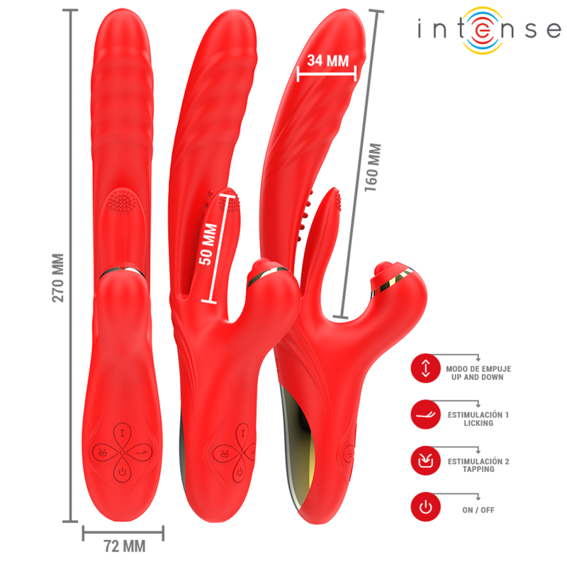 INTENSE - ROSALIA MULTIFUNCTION Sensory Device 3 IN 1 RED