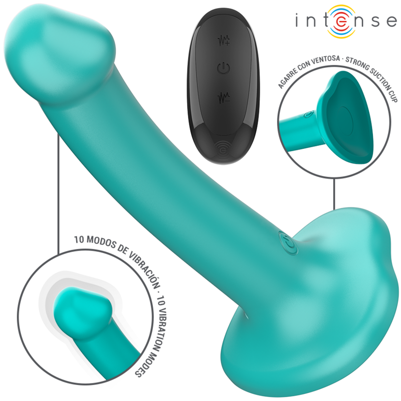 INTENSE - KATIE Sensory Device WITH SUCTION CUP 10 VIBRATIONS BLUE REMOTE CONTROL