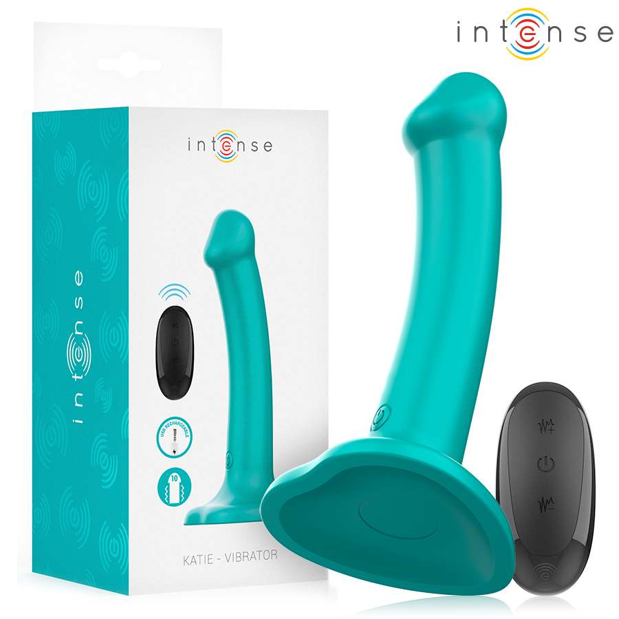 INTENSE - KATIE Sensory Device WITH SUCTION CUP 10 VIBRATIONS BLUE REMOTE CONTROL
