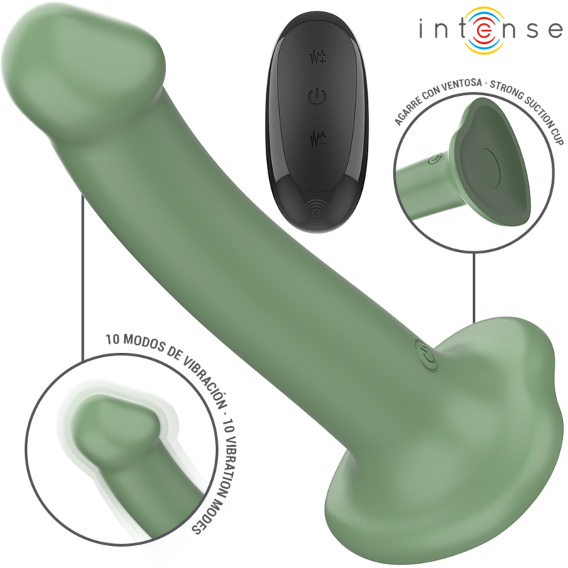 INTENSE - BECCA Sensory Device WITH SUCTION CUP 10 VIBRATIONS GREEN REMOTE CONTROL