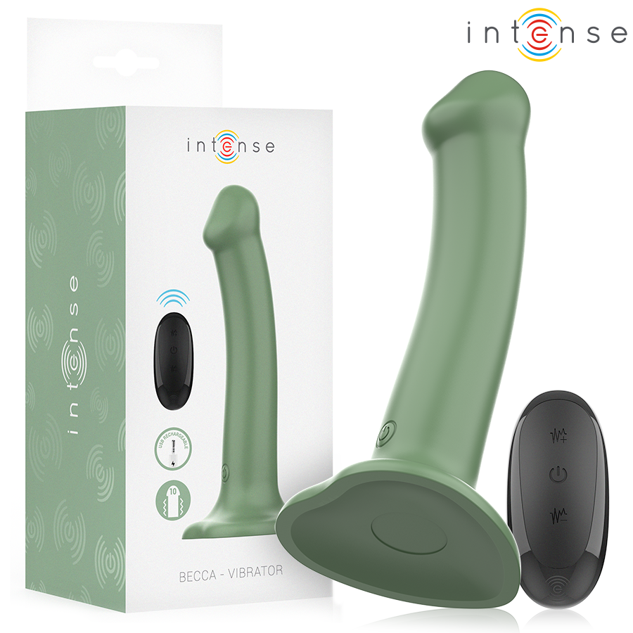 INTENSE - BECCA Sensory Device WITH SUCTION CUP 10 VIBRATIONS GREEN REMOTE CONTROL