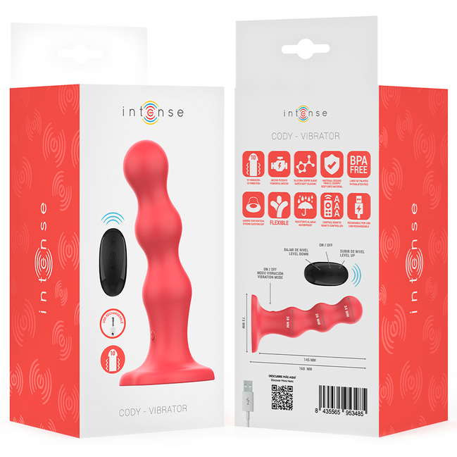 INTENSE - CODY Sensory Device WITH SUCTION CUP RED REMOTE CONTROL