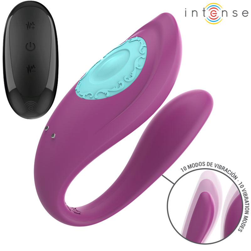 INTENSE - ANNIE U-SHAPED Sensory Device AND STIMULATOR PURPLE REMOTE CONTROL