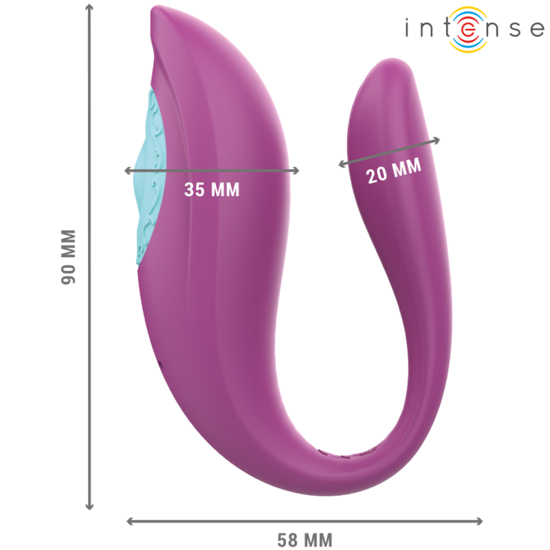 INTENSE - ANNIE U-SHAPED Sensory Device AND STIMULATOR PURPLE REMOTE CONTROL