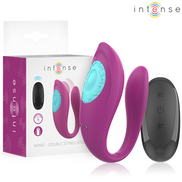 INTENSE - ANNIE U-SHAPED Sensory Device AND STIMULATOR PURPLE REMOTE CONTROL