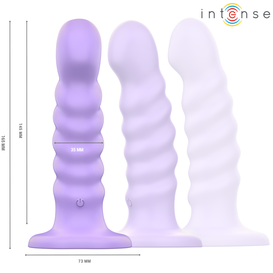 INTENSE - BRENDA Sensorisches Gerät GRÖSSE M SPIRALDESIGN 10 VIBRATIONEN LILA FERNBEDIENUNG