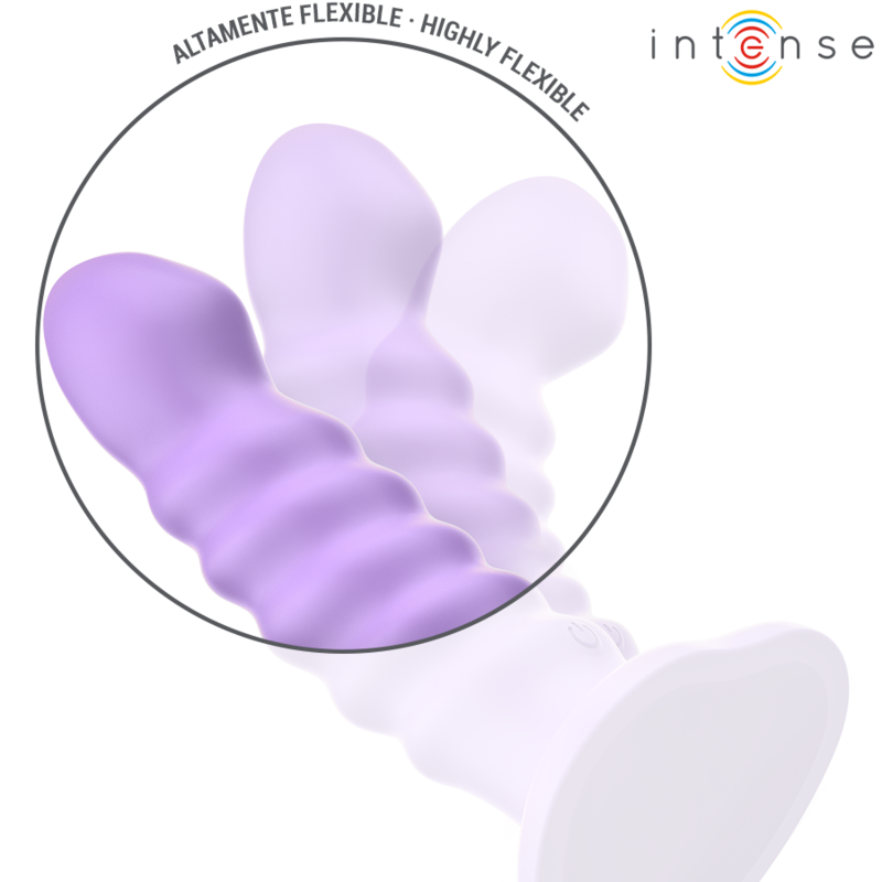 INTENSE - BRENDA Sensorisches Gerät GRÖSSE M SPIRALDESIGN 10 VIBRATIONEN LILA FERNBEDIENUNG