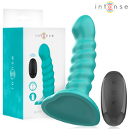 INTENSE - BUFFY Sensory Device SIZE S SPIRAL DESIGN 10 VIBRATIONS BLUE REMOTE CONTROL