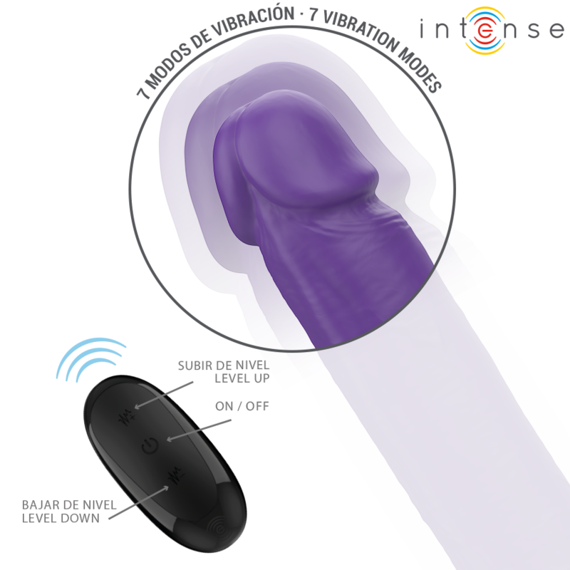 INTENSE - GUNTER Wellness Device DOUBLE Sensory Device 40 CM PURPLE REMOTE CONTROL