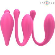 INTENSE - JANICE U Sensory Device DOUBLE STIMULATION 10 VIBRATIONS PINK REMOTE CONTROL
