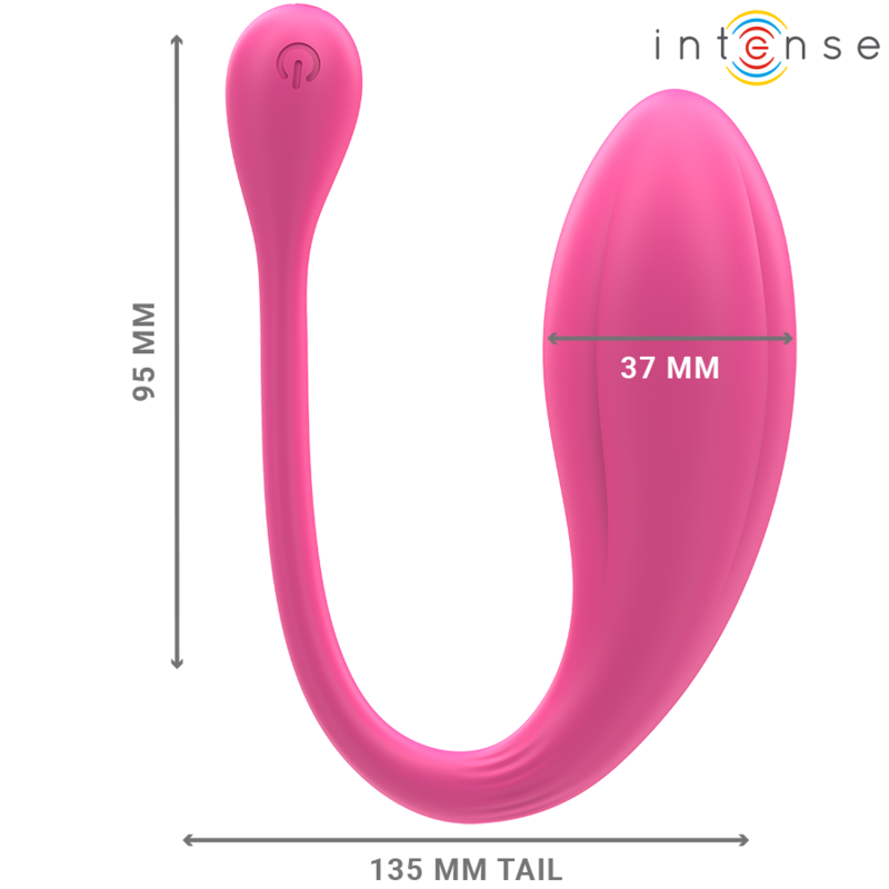 INTENSE - JANICE U Sensory Device DOUBLE STIMULATION 10 VIBRATIONS PINK REMOTE CONTROL