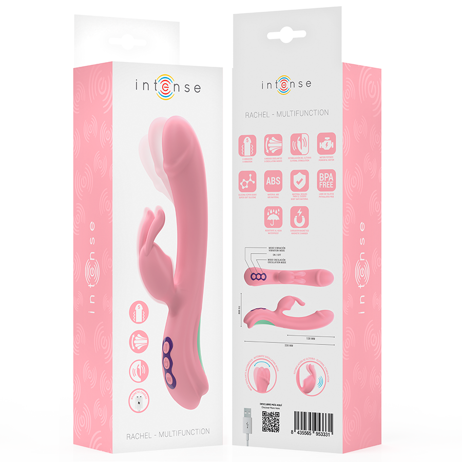 INTENSE - RACHEL RABBIT Sensory Device 5 VIBRATIONS PINK