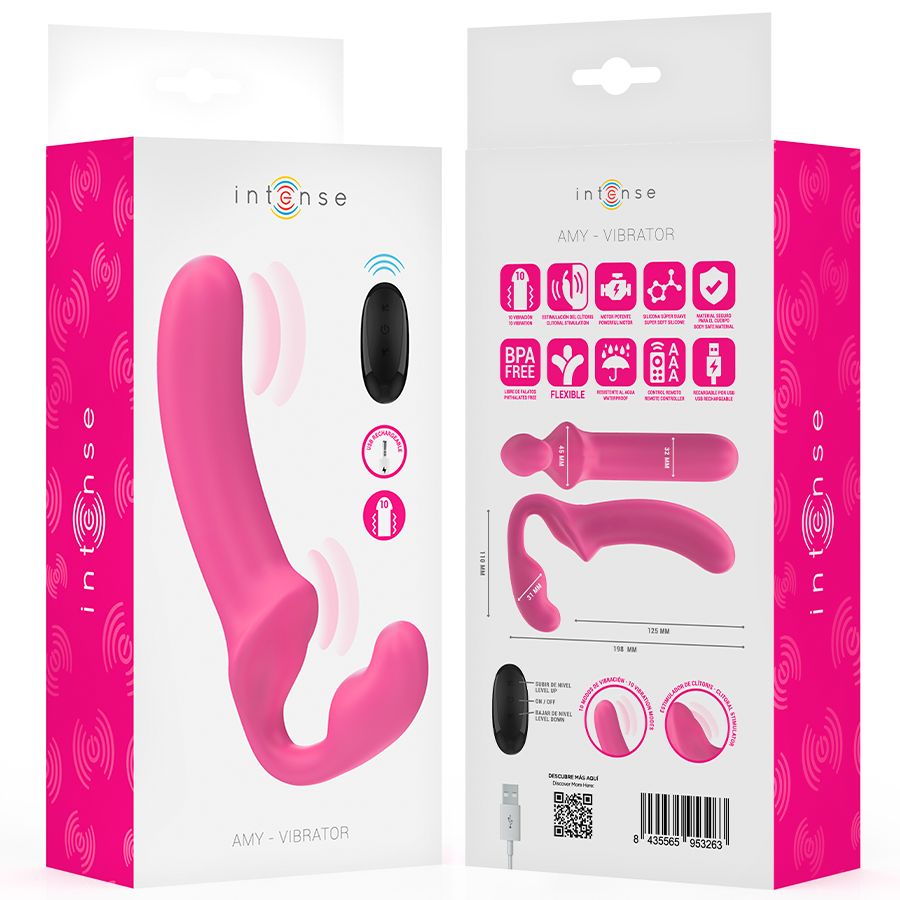 INTENSE - AMY DOUBLE Sensory Device 20 CM PINK REMOTE CONTROL