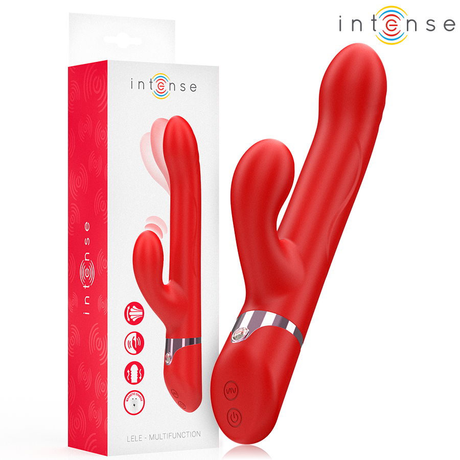 INTENSE - LELE MULTIFUNCTION Sensory Device ROTATING & OSCILLATION & STIMULATION RED