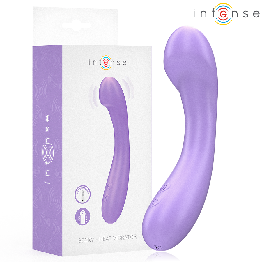 INTENSE - BECKY Sensory Device 19 CM HEATABLE 7 VIBRATIONS PURPLE
