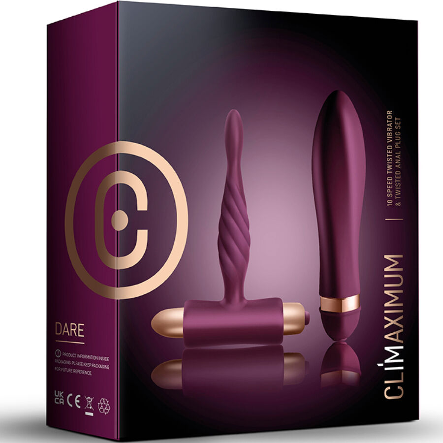 CLIMAXIMUM - DARE KIT TWISTED Sensorisches Gerät + ANALPLUG FÜR ANFÄNGER