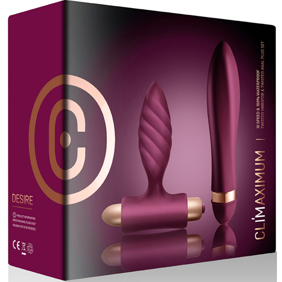 CLIMAXIMUM - DESIRE KIT TWISTED Sensorik-Gerät + ANLALPLUG
