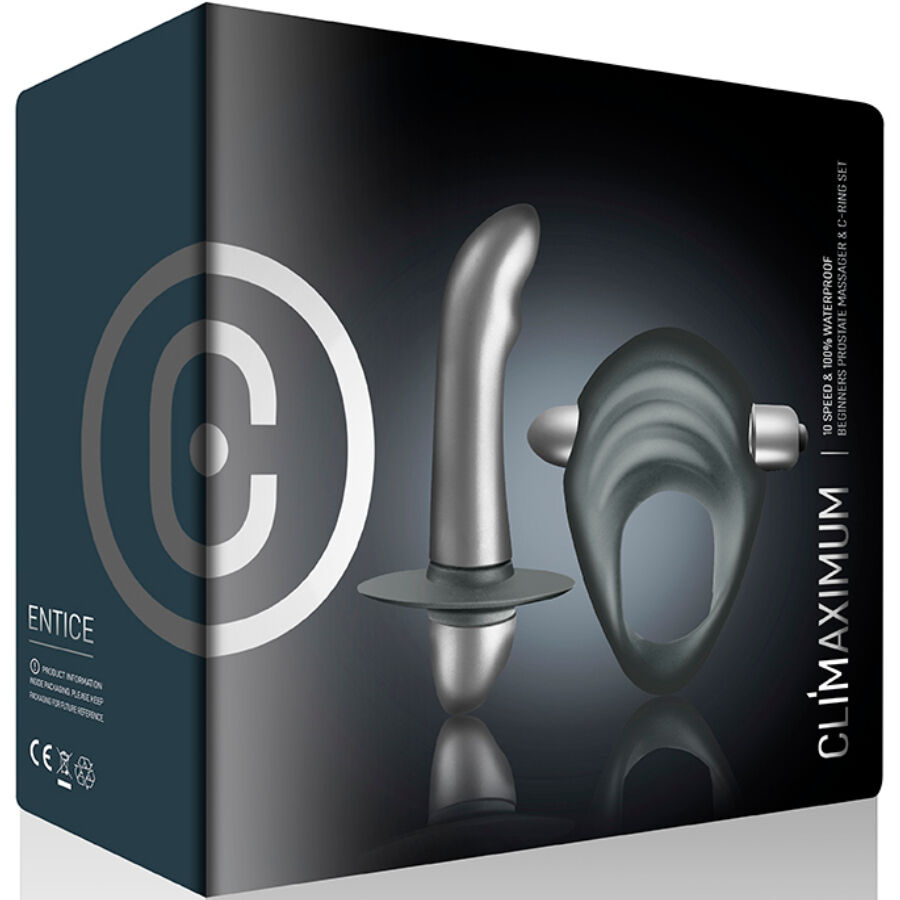 CLIMAXIMUM - ENTICE KIT Intimate Wellness Ring + PROSTATE Sensory Device BEGINNERS