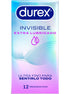 DUREX - EXTRA LUBRICATED INVISIBLE CONDOMS 12 UNITS