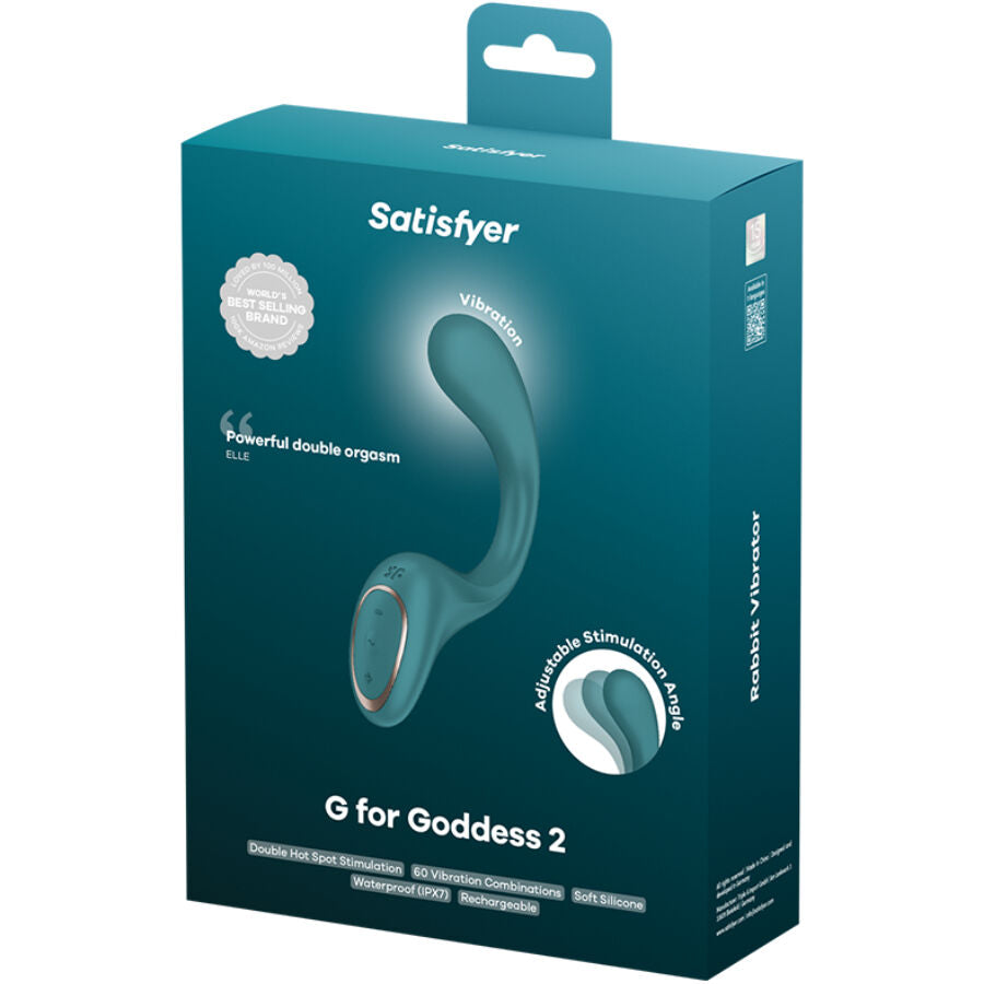 SATISFYER - G FOR GODDESS 2 RABBIT Sensory Device BOTTLE GREEN