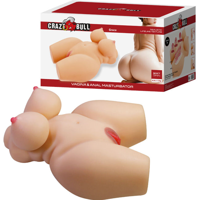 CRAZY BULL - GRACE REALISTISCHER FRAUENOBERKÖRPER VAGINA UND ANAL 7,5 KG