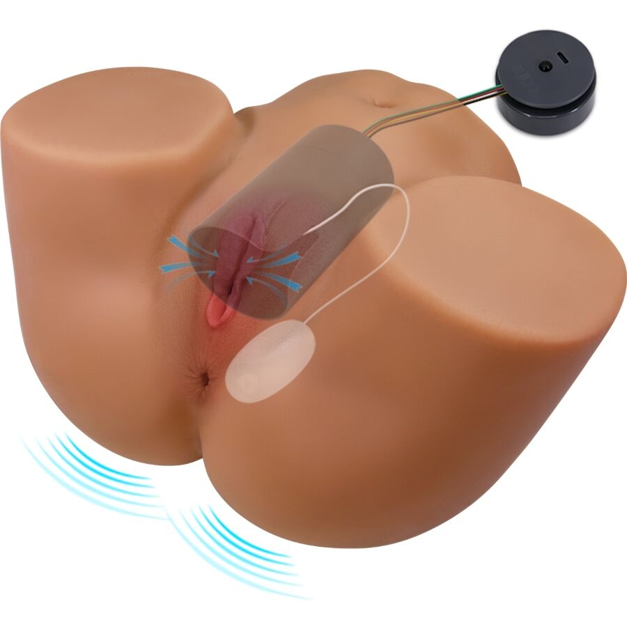 CRAZY BULL - GERIANN REALISTISCHER FRAUENPO-Sensor und SAUGNÄPFE MIT SOUND 5,5 KG
