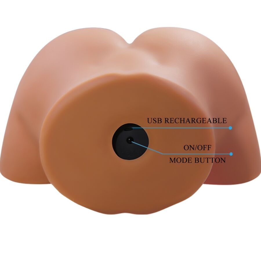 CRAZY BULL - ILANA REALISTISCHER DAMEN-PO-Sensor und Saugnapf MIT SOUND 6,8 KG