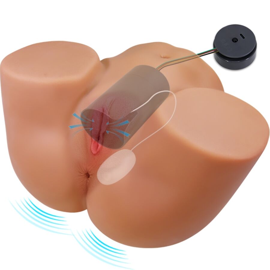 CRAZY BULL - ILANA REALISTISCHER DAMEN-PO-Sensor und Saugnapf MIT SOUND 6,8 KG