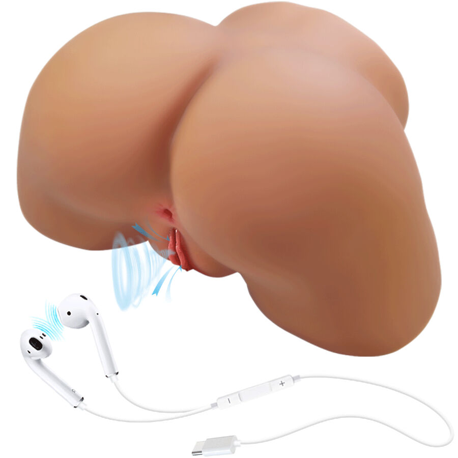 CRAZY BULL - ILANA REALISTISCHER DAMEN-PO-Sensor und Saugnapf MIT SOUND 6,8 KG