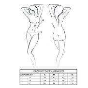 PASSION - ANUVERA BRA + THONG SET BLACK S/M