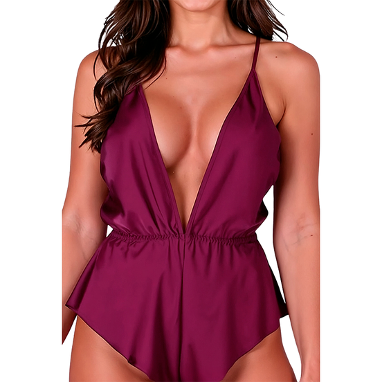 SENSUAL SATIN BODYSUIT