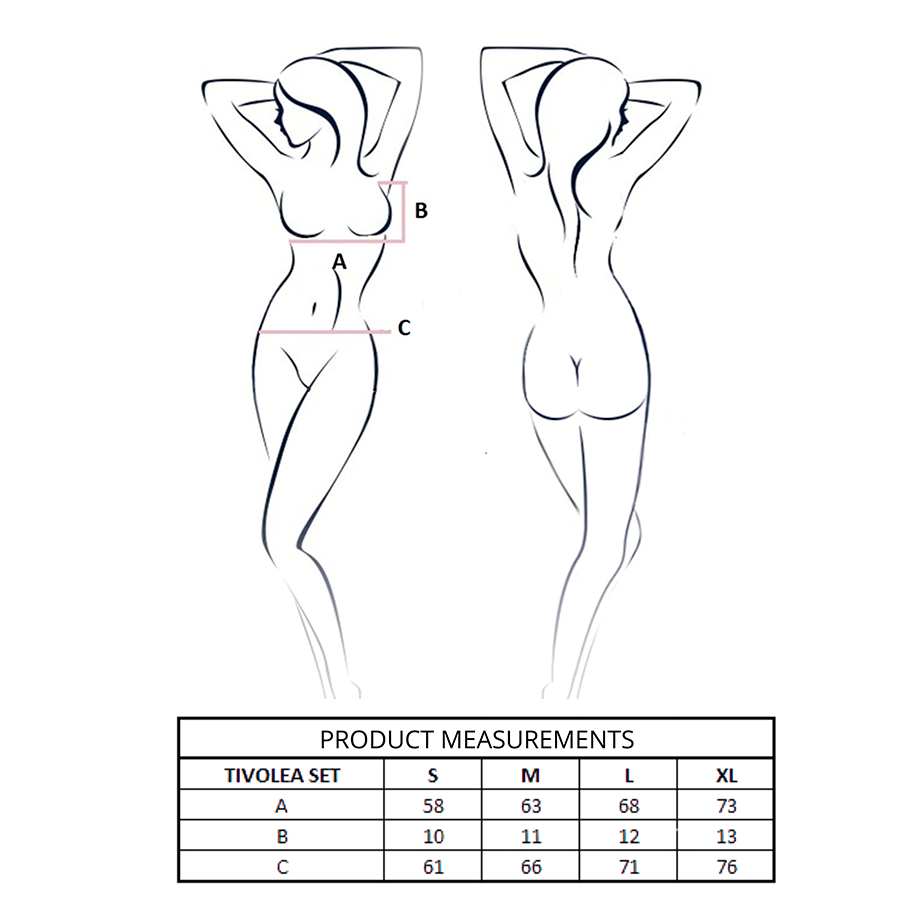 PASSION - TIVOLEA BH + TANGA-SET ROSENHOLZ L/XL