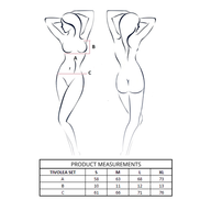 PASSION - TIVOLEA BH + TANGA SET SCHWARZ L/XL