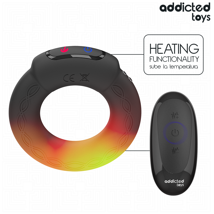 ADDICTED TOYS - HEATING EFFECT VIBRATING Intimate Wellness Ring FERNBEDIENUNG