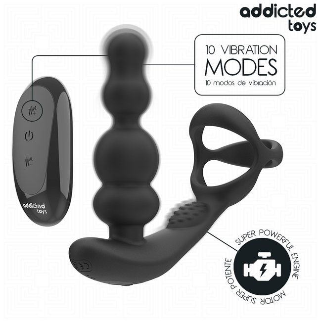 ADDICTED TOYS - ROTIERENDER PROSTATA-MASSAGER MIT FERNBEDIENUNG