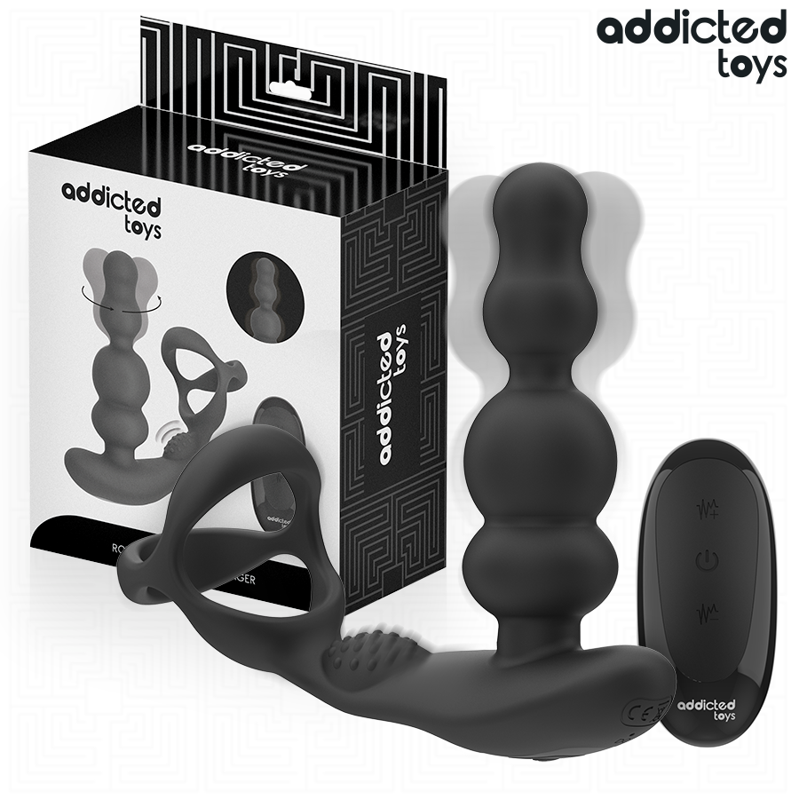 ADDICTED TOYS - ROTIERENDER PROSTATA-MASSAGER MIT FERNBEDIENUNG