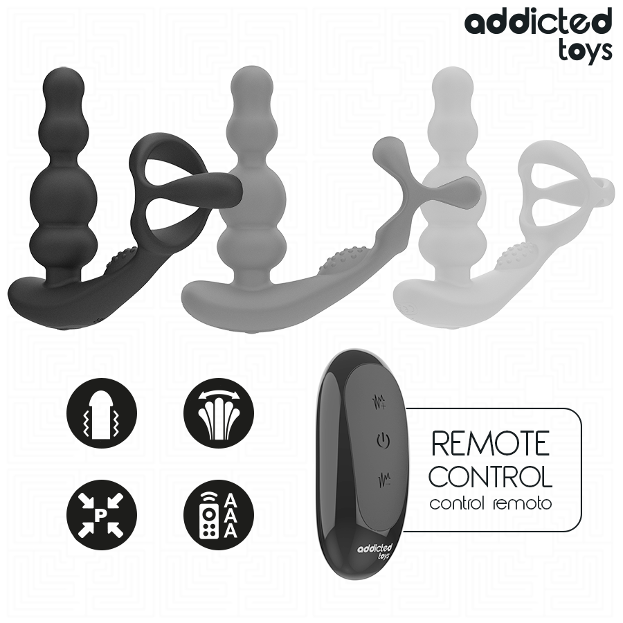 ADDICTED TOYS - ROTIERENDER PROSTATA-MASSAGER MIT FERNBEDIENUNG