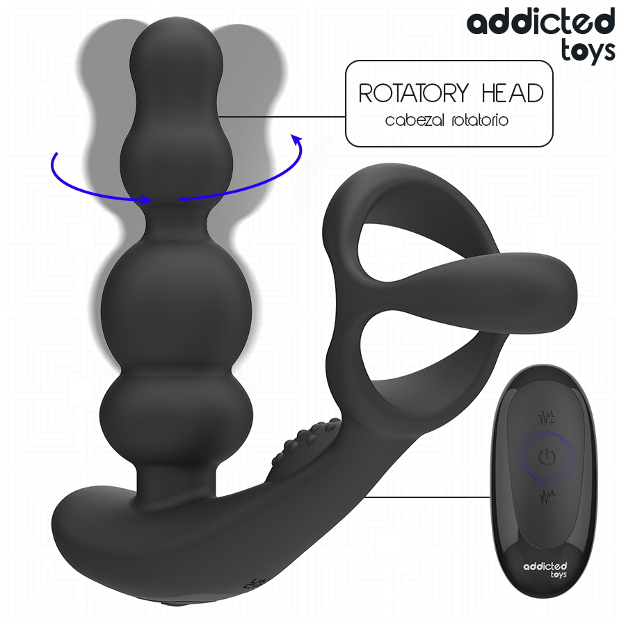 ADDICTED TOYS - ROTIERENDER PROSTATA-MASSAGER MIT FERNBEDIENUNG