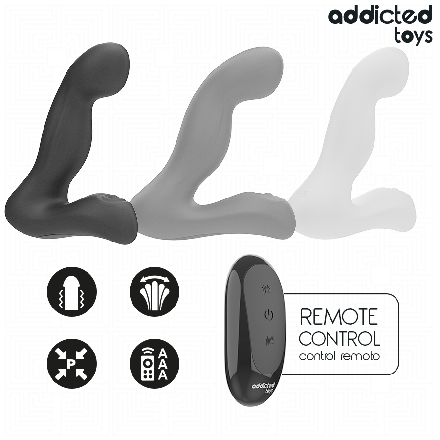 ADDICTED TOYS - OSZILLIERENDER PROSTATAMASSAGER MIT PULSATIONSMODUS FERNBEDIENUNG