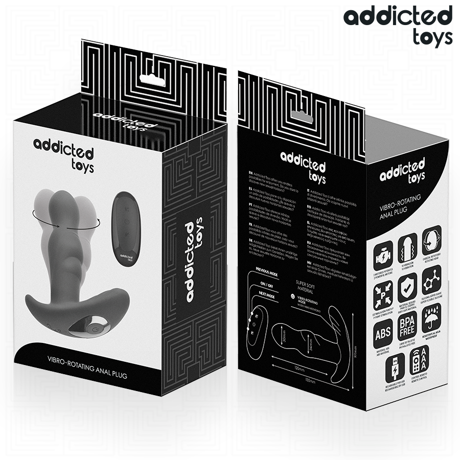 ADDICTED TOYS - ROTIERENDER, VIBRIERENDER ANUSPLUG MIT FERNBEDIENUNG